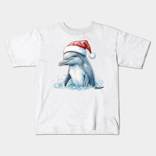 Christmas Dolphin Kids T-Shirt